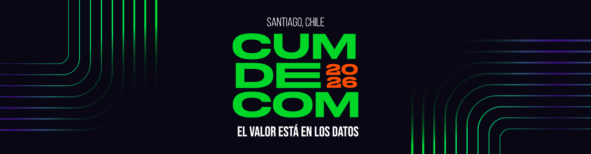 Portada oficial proporcionada: Cumdecom 2026, Santiago, Chile. El valor está en los datos.
